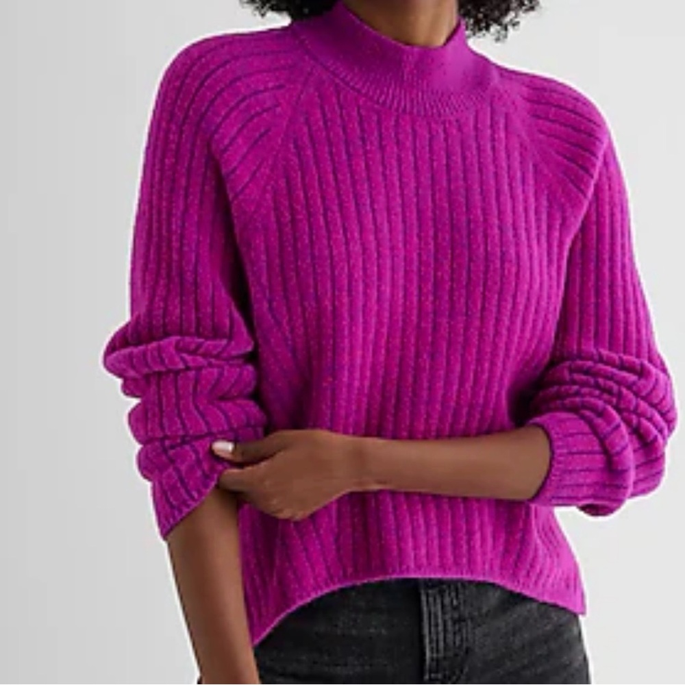 NWOT Express Mockneck Ribbed Knit Sweater
